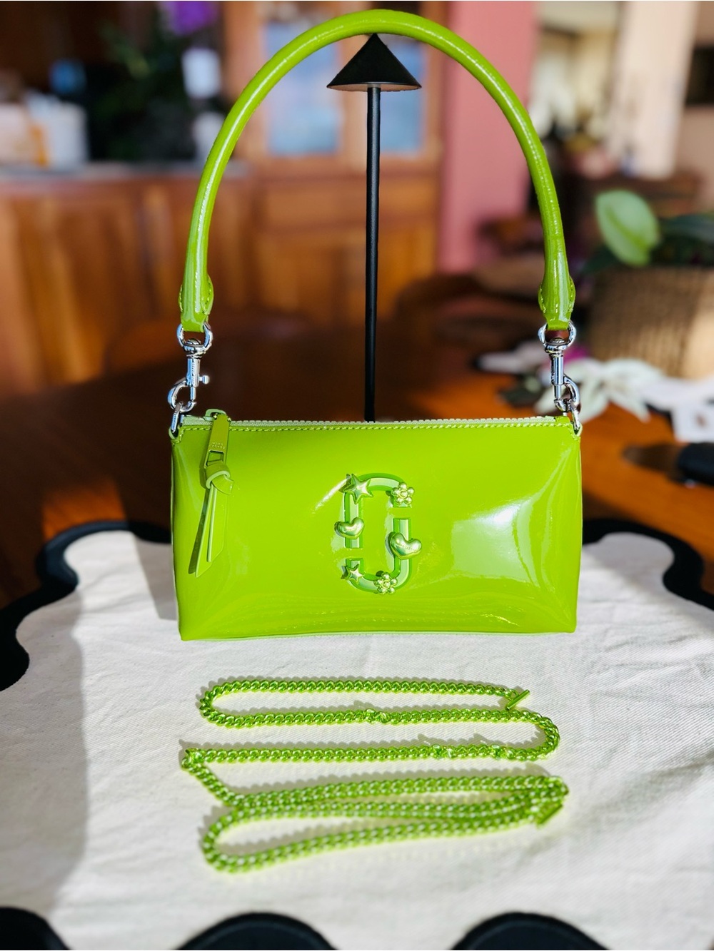 Marc Jacobs Patent Leather Glossy Green | 3-Way Bag | Rare | $445 Retail 💚 NWOT - Picture 4 of 15